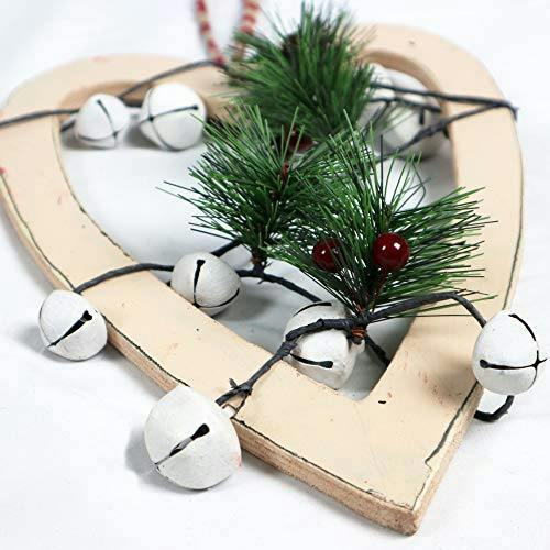 30 cm Wooden Hanging Decoration Heart Shape Cream for Christmas and Seasonal Displays image 5