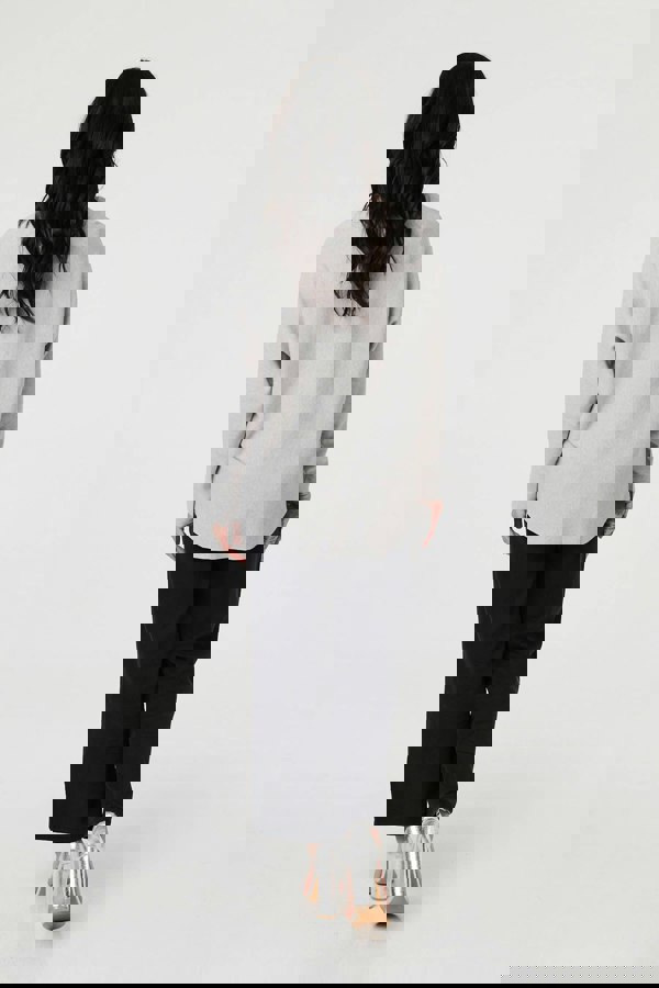 Grey | Floral Embellished Batwing Sleeve Jumper
