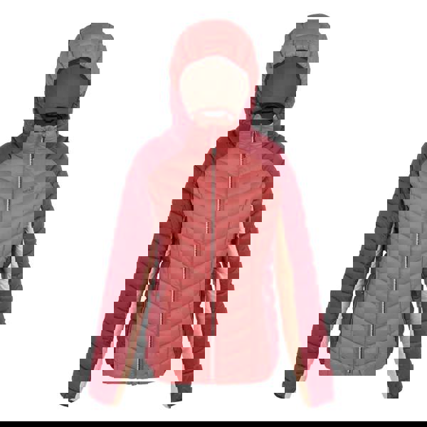 Regatta Womens/Ladies Dalent Quilted Hooded Jacket - Rumba Red/Mineral Red - 