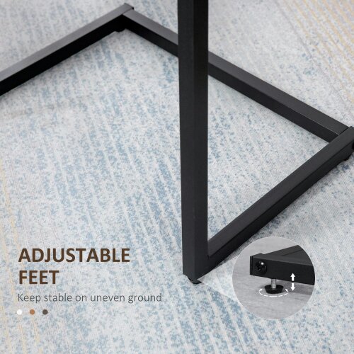 Wyld Haus Supa Metal Rustic Brown Set Of 3 Nesting C ShaFauxd Side Tables With Steel Frame