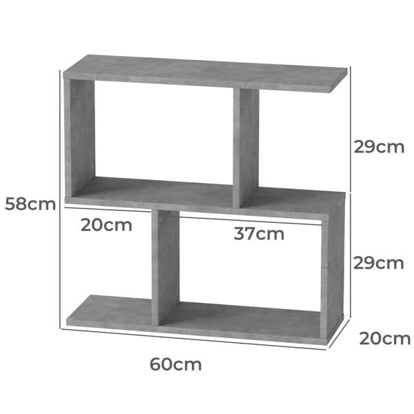 Levede Narrow Side Table Slim End Sofa Table with Living Room Storage 20cm Modern Grey