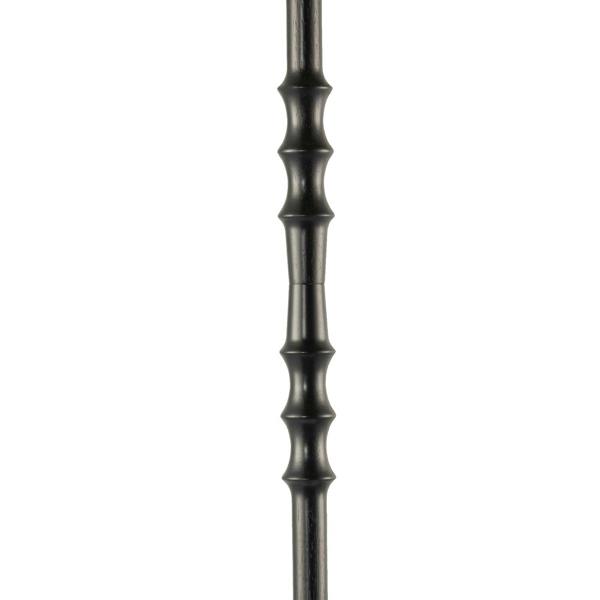 Classic Black Wood Floor Lamp Base with Sleek Reeded Stem Pole Design Image 5