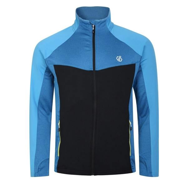 Dare 2B Mens Substratum Core Stretch Full Zip Midlayer - Wave Ride/Grey/Deep Water - 