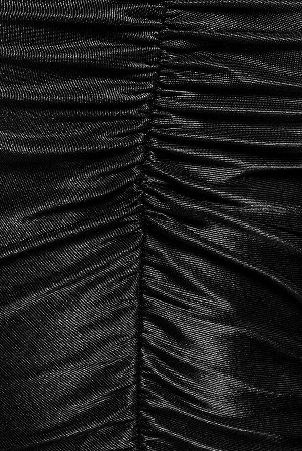 Goddiva Off The Shoulder Ruched Mini - Black by Goddiva