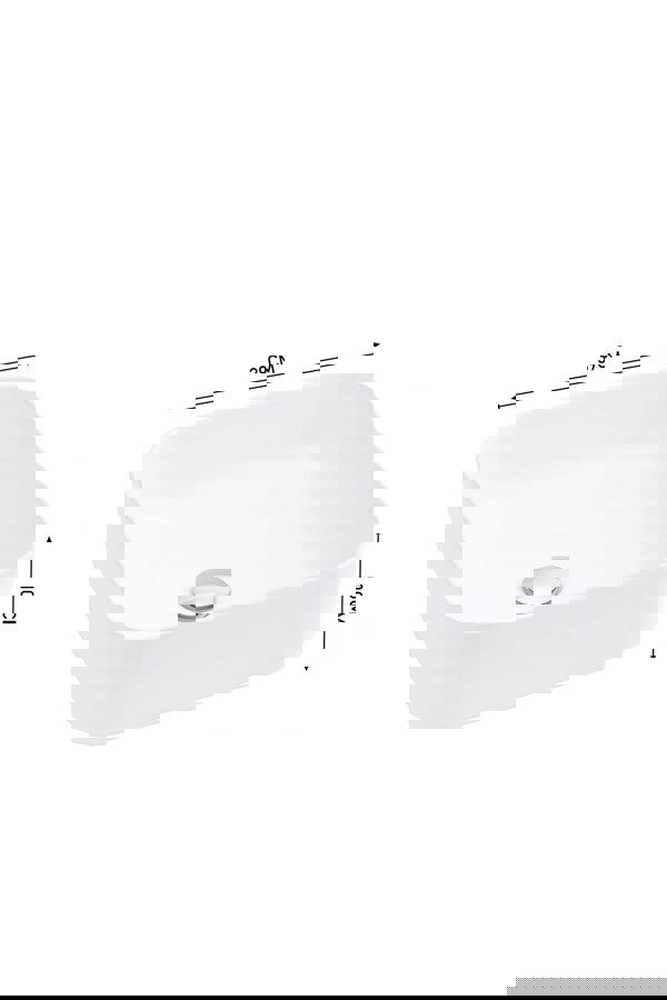 Living and Home White Ceramic Square Bathroom Vessle Sink