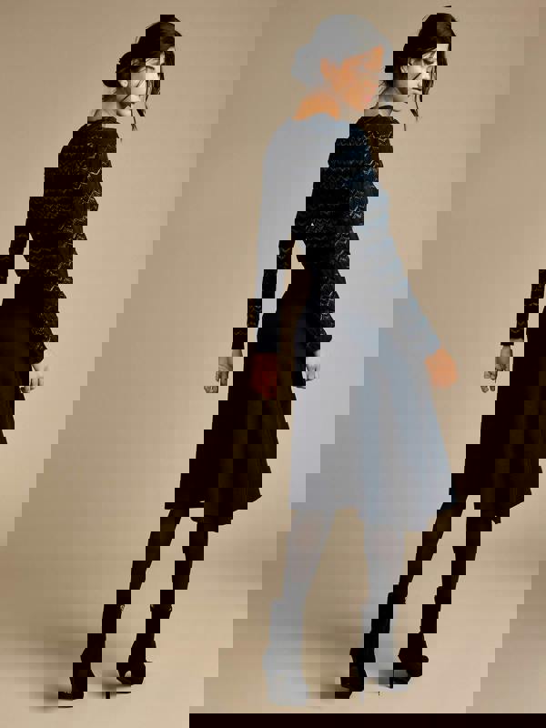 GWD Mia Navy Knitted Midi Dress