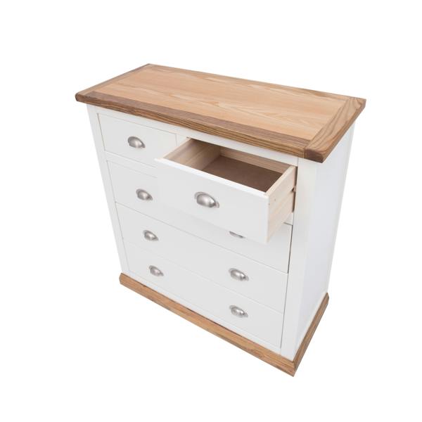 Cabinet Bits Tropea 5 Drawer Chest of Drawers Chrome Cup Handle