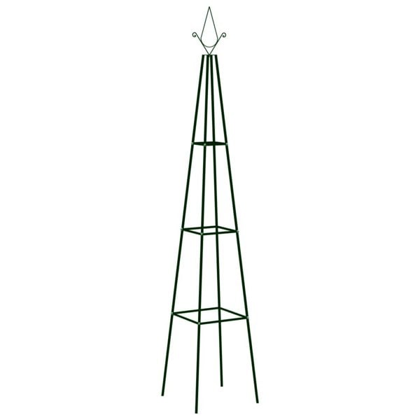 Berkfield Garden Climbing Plant Racks 2 pcs Dark Green 35x35x195 cm Iron
