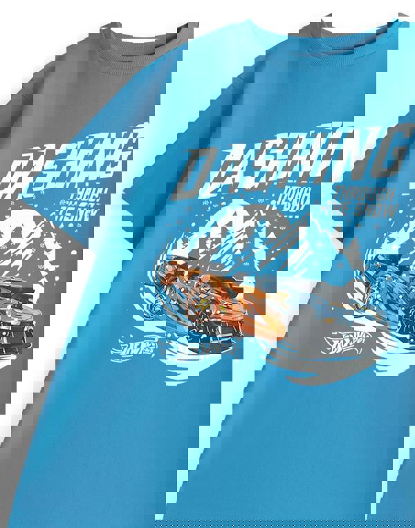 Hot Wheels Boys Blue Dashing Short Sleeved T-Shirt