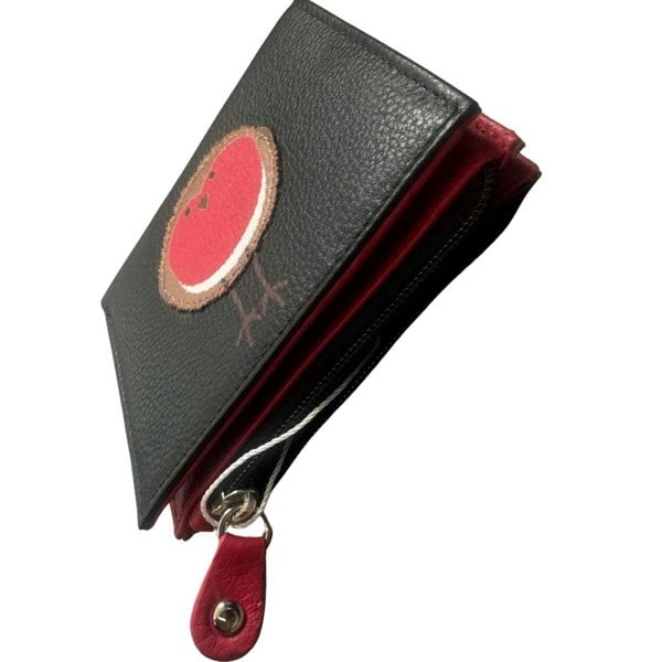 Mala Leather Bobbie Robin Bird Small Leather Purse