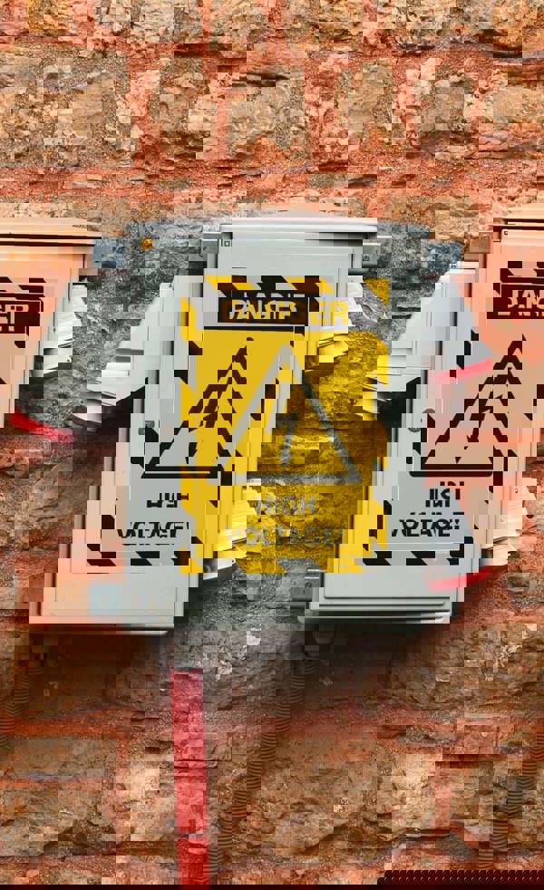 Durable DURAFRAME Magnetic Signage Hazard Frame | 5 Pack | A4 Yellow & Black