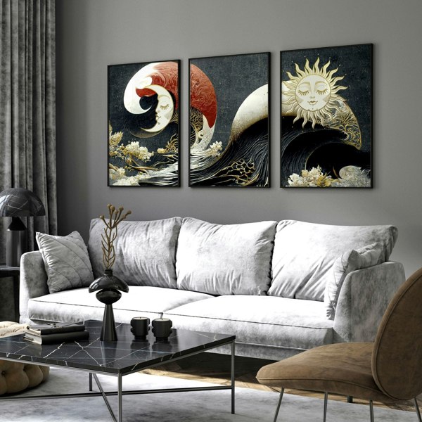 Wall art Japanese | set of 3 framed wall art prints