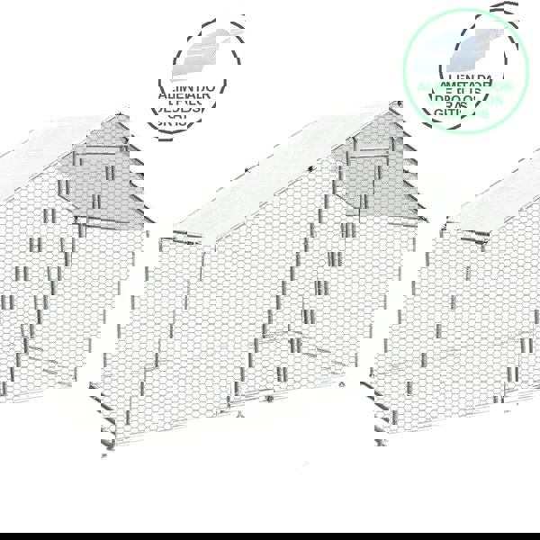 Spacious 3m x 2m x 2m chicken run with a sturdy metal frame, hexagonal wire mesh, and a protective roof for outdoor use
