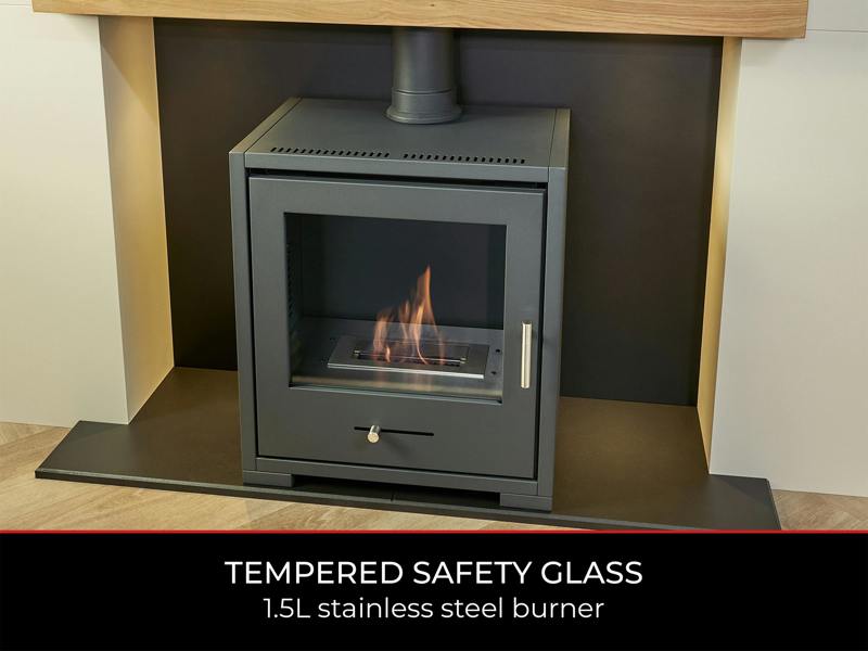 OKO S3 Bio Ethanol Stove in Charcoal Grey