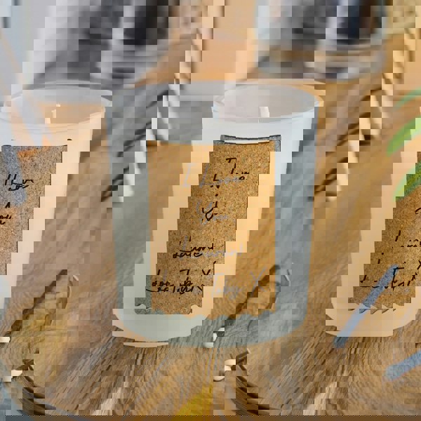 Personalised Memento Company Personalised Cork Label Candle Jar