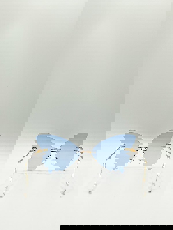 SVNX Frameless blue butterfly sunglasses