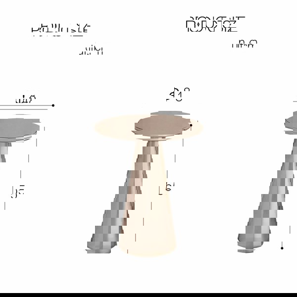 Rit Concept Ghosh Side Table, Stainless Steel