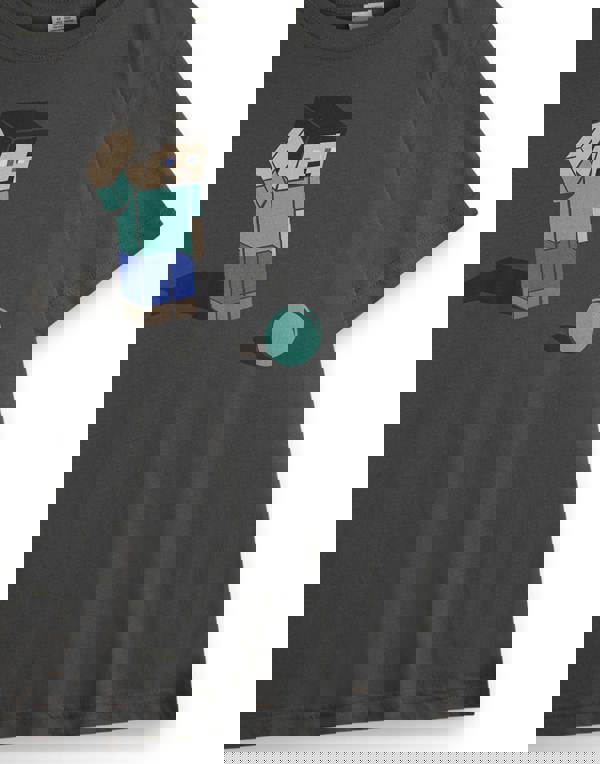 Minecraft Boys Black Short Sleeved T-Shirt