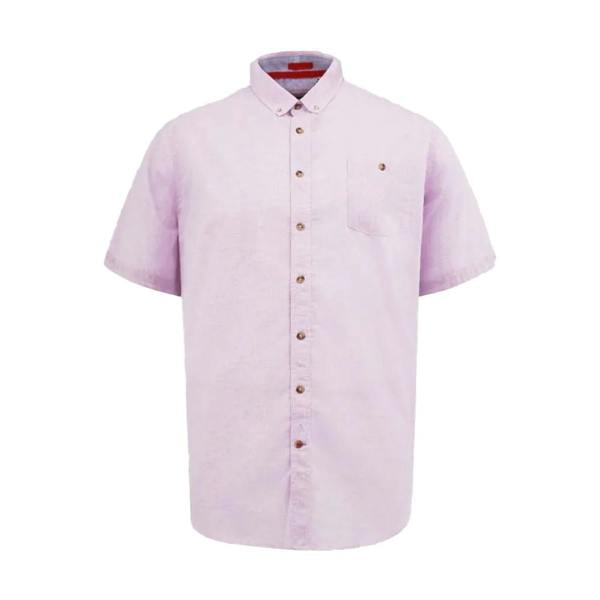 Duke Mens Clarke D555 Linen Kingsize Shirt - Pink - 