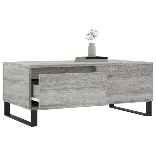 Berkfield Coffee Table Grey Sonoma 90x50x36.5 cm Engineered Wood