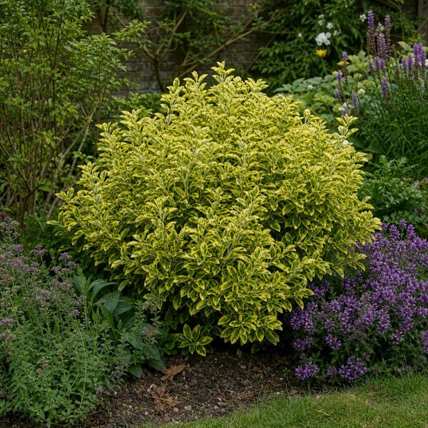 Euonymus Aureomarginatus Golden Variegated Evergreen Shrub 2L Pot