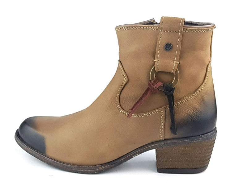 Wrangler Carson Ring Leather Ladies Chelsea Ankle Zip Boots