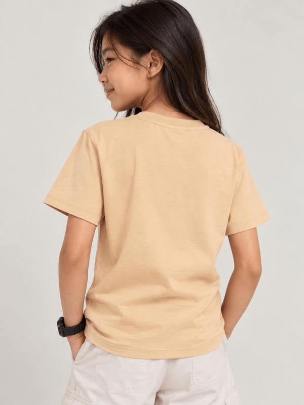 Childsplay Girls Oversized T-Shirt in Beige
