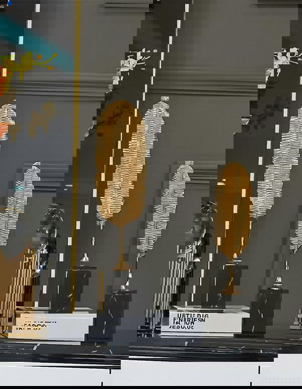 Anyhouz 37.5cmGold Feather Sculptures Tabletop Home Decor