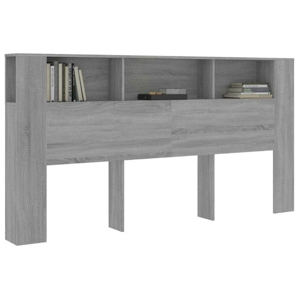 Berkfield Headboard Cabinet Grey Sonoma 200x18.5x104.5 cm