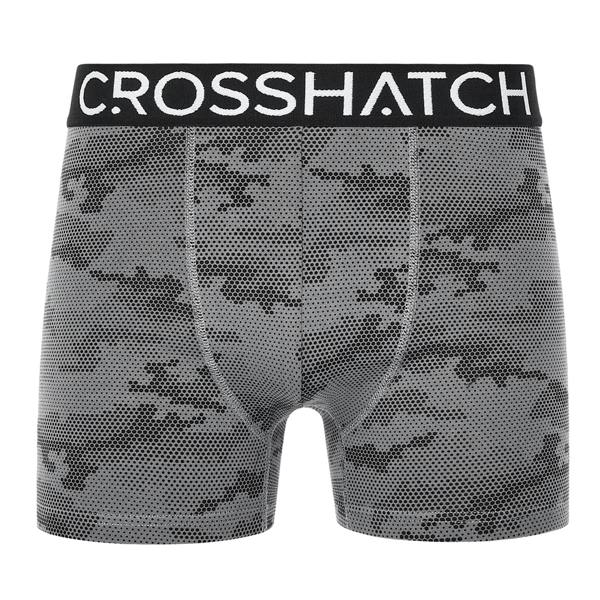 Crosshatch Mens Bresler Boxer Shorts (Pack of 3) - Black - 