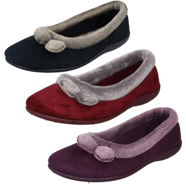 Rosebank Ladies Rosebank Memory Foam Slippers Lucy