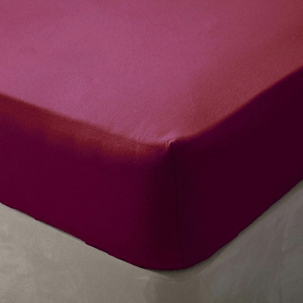 Belledorm Brushed Cotton Fitted Sheet - Red