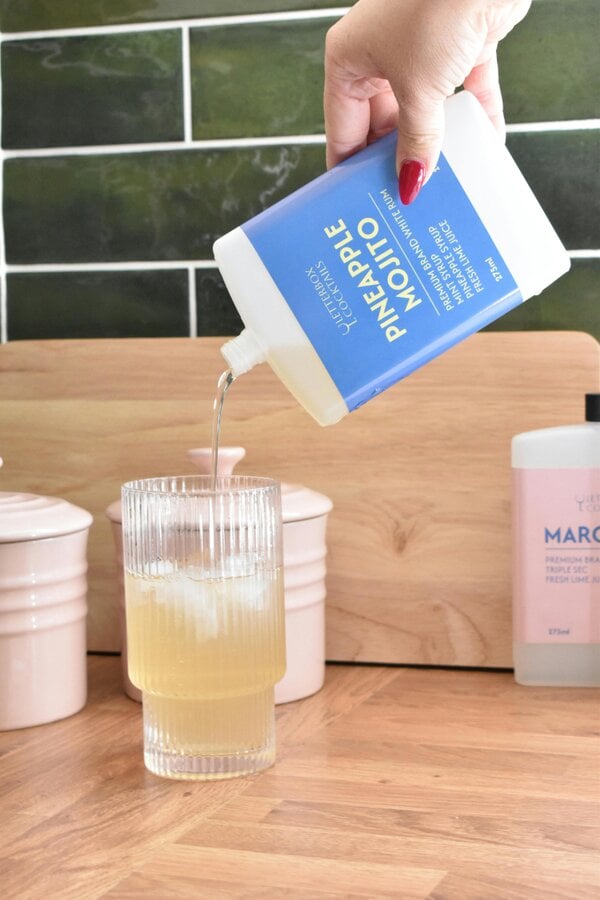 Letterbox Cocktails Pineapple Mojito Mini Cocktail | Premium Letterbox Cocktail Gift (100ml)