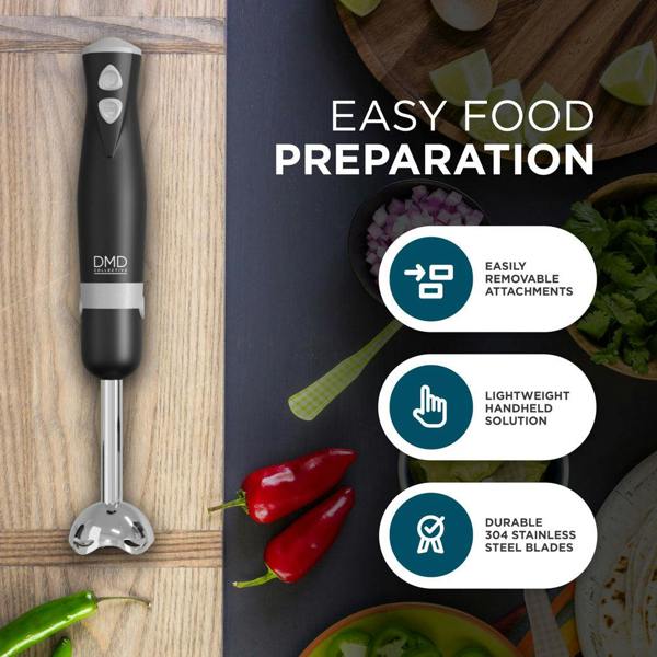 DMD Collective Hand Blender with Accessories – 3-in-1 Stick Blender Set