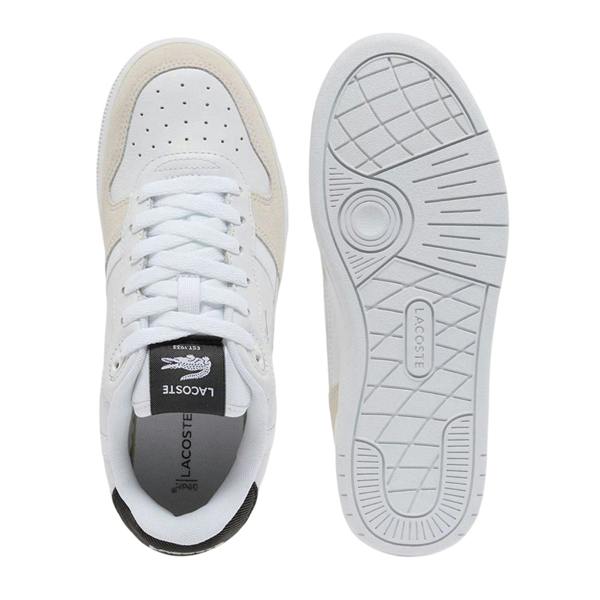 Lacoste Childrens/Kids T-Clip Set Leather Trainers - White/Black - 