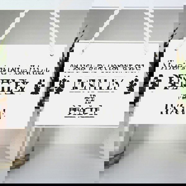 Personalised Memento Company Personalised Paw Print Dog Breed Wooden Sign