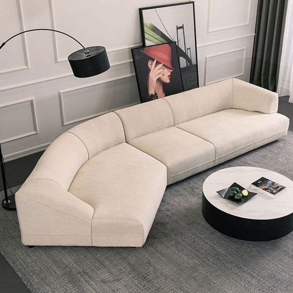Hoshi Two Seater, Three Seater, Curved Sofa, Linen-Rit Concept-Rit Concept