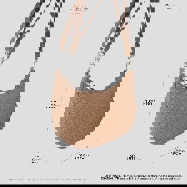 Real Hide Bags 'Wonder Weave' Dark Tan Real Leather Woven Designer Shoulder Crossbody Bag