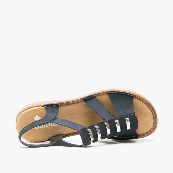 Rieker Trim Sling Womens Sandals - Pacific (62850-14)