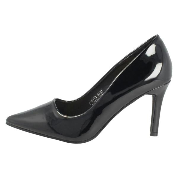 Spot On Ladies Spot On High Heeled Evening Court Shoes F90113