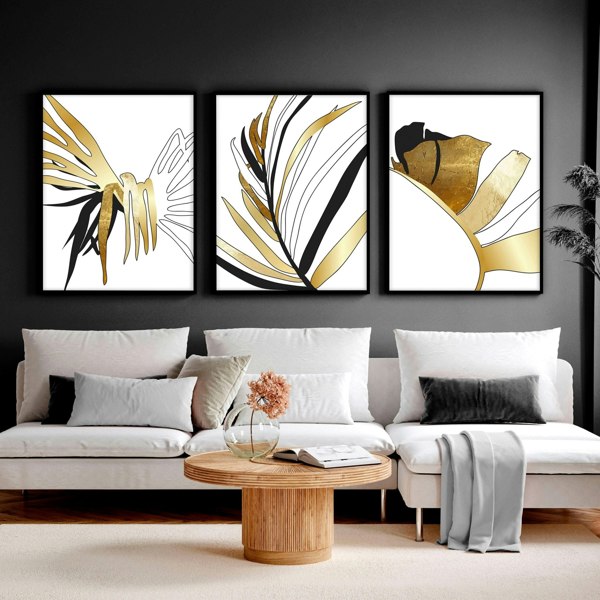 Wall print for living room | set of 3 wall art prints