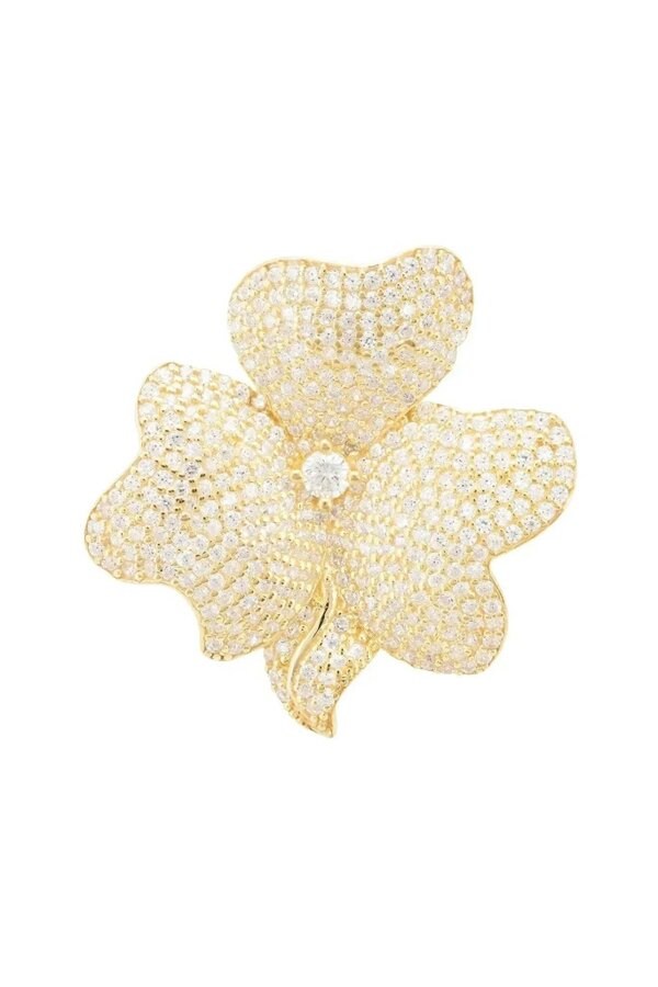 Latelita Flower Cocktail Ring Gold