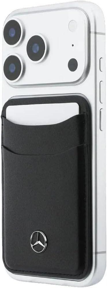 Mercedes Benz Leather Magnetic Card Holder Black - MECSMPUDCSK