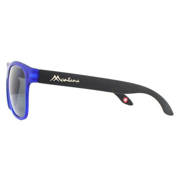 Montana Sunglasses MP38 D Blue with Black Rubbertouch Black Polarized