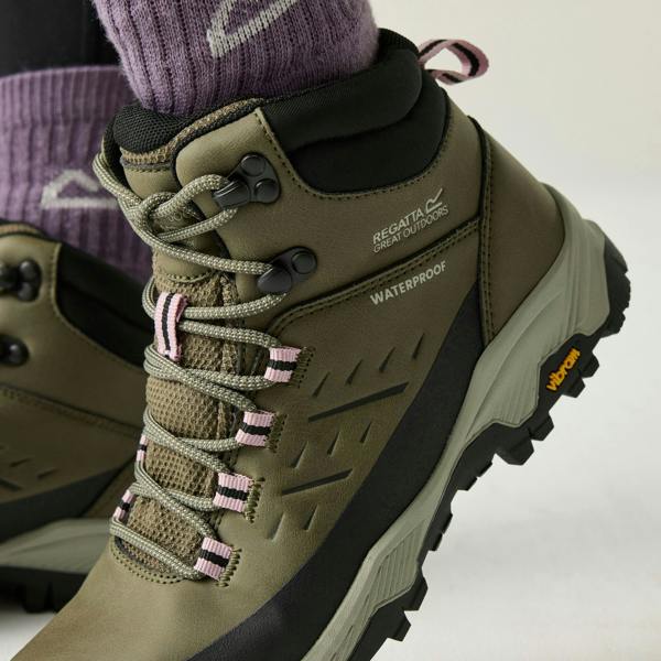Regatta Womens Blake Walking Boots - Olive Night/Powder Lilac