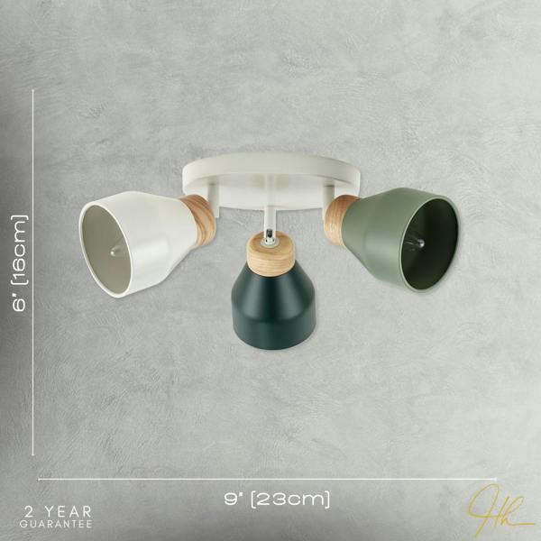 Modern Scandinavian Style Spot Ceiling Light in Olive and Forest Green Image 7