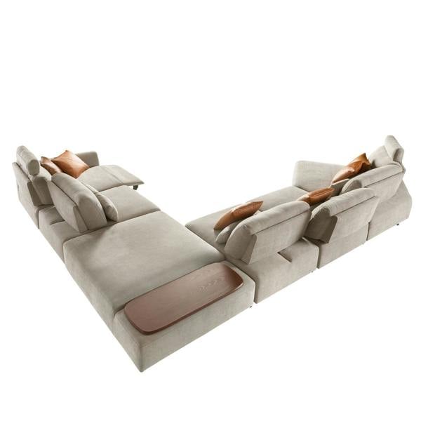 Angel Cerdá Modular corner sofa in sand fabric 6273/6274