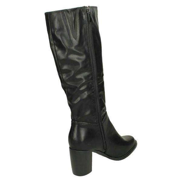 Spot On Ladies Spot On Knee High Heeled Boots