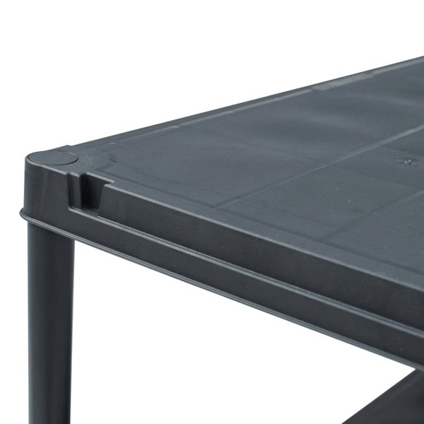 Berkfield Storage Shelf Racks 2 pcs Black 60x30x138 cm Plastic