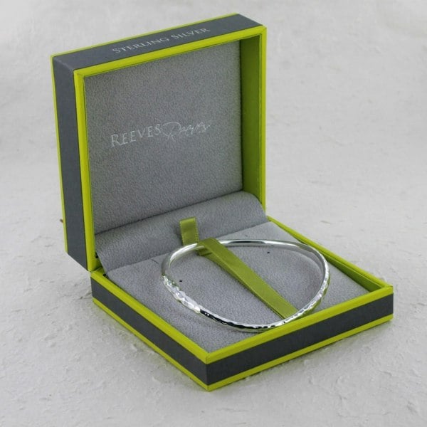 Sterling Silver Ripple Bangle - Reeves & Reeves